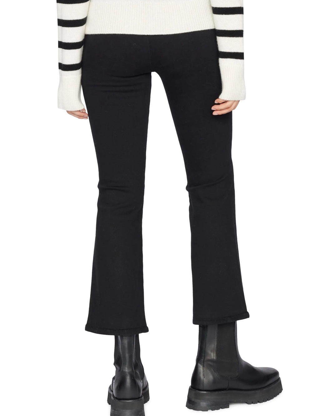 FRAME Black Leggings with Branded Waistband - Jet Set